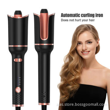 Electric Auto Hair Curler Wand Set Magic Curling Iron 360 Rotating Instant Roller Automatic Ceramic Hair Styling Curls For Women